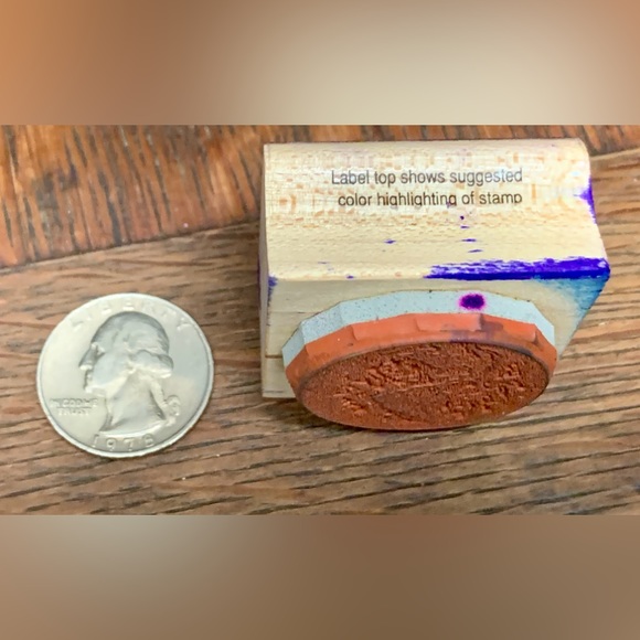 1988 Vintage Hero Arts PLANET EARTH Wooden Block Rubber Ink Stamp - Picture 12 of 12